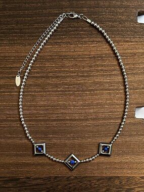 Handmade Black Canyon Sunlight Stainless Steel Western Pearl Necklace 16 inch